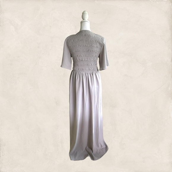 Roolee High-Low Maxi Dress, Modest, Gray, Size Medium - Picture 4 of 14